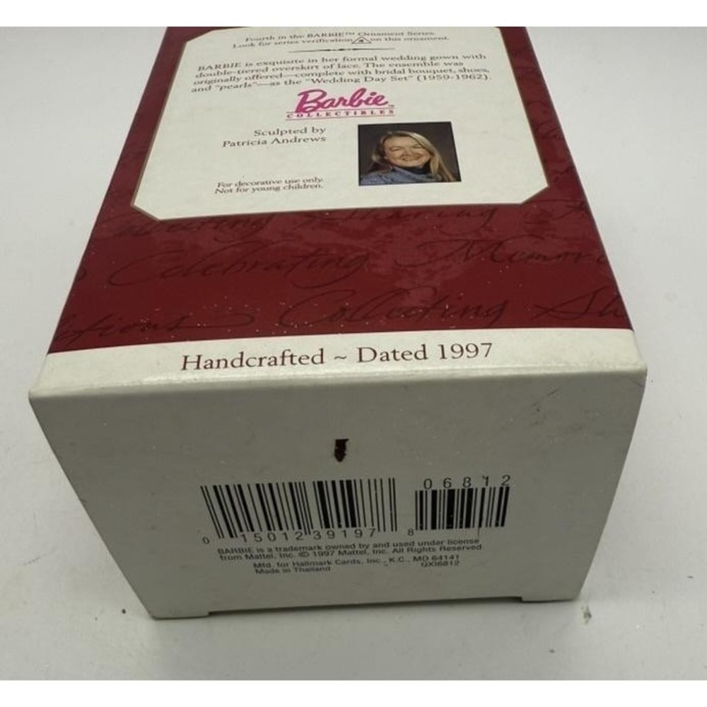 Vintage Hallmark Barbie Wedding Day Keepsake Ornament 1997 Boxed Collector - Picture 8 of 8